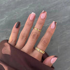 Press-On Nails Leaf Design Easy-Apply & Reusable
