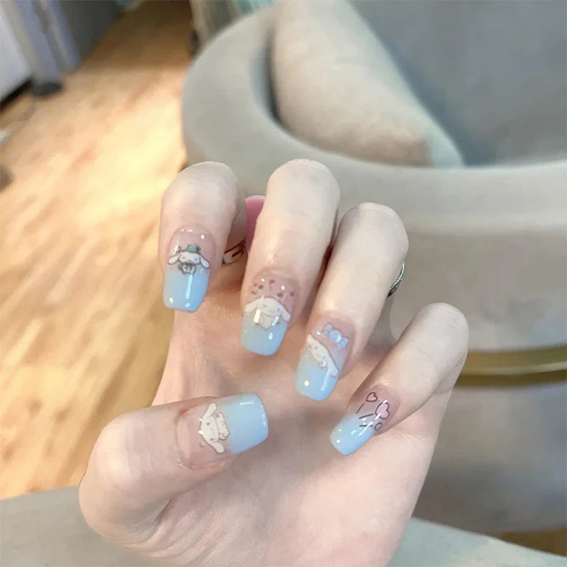 Press-On Nails Leaf Design Easy-Apply & Reusable