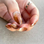 Press-On Nails Leaf Design Easy-Apply & Reusable