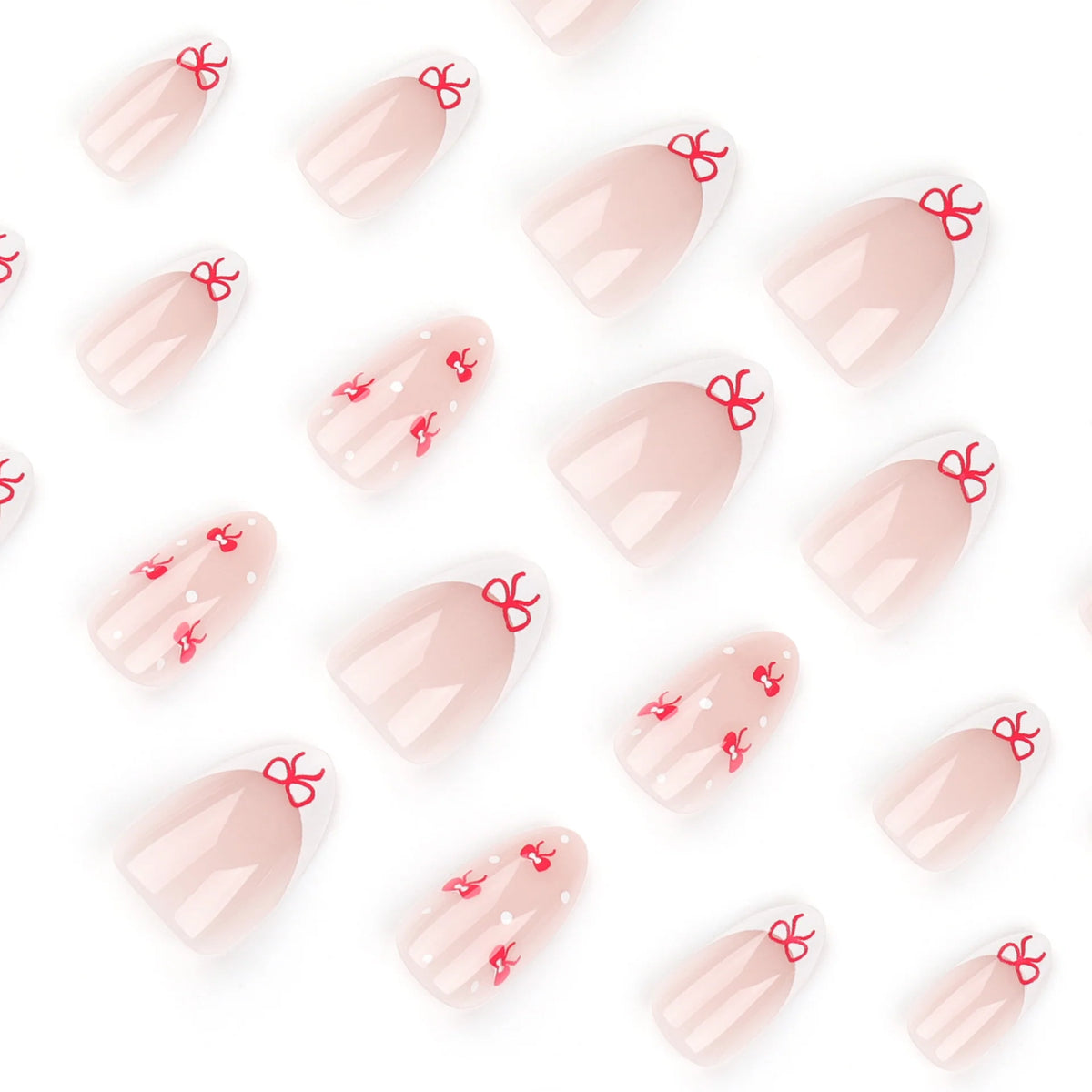Press-On Nails Leaf Design Easy-Apply & Reusable