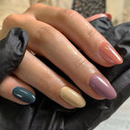 Press-On Nails Leaf Design Easy-Apply & Reusable