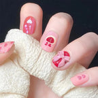 Press-On Nails Leaf Design Easy-Apply & Reusable