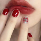 Press-On Nails Leaf Design Easy-Apply & Reusable