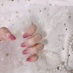 Press-On Nails Leaf Design Easy-Apply & Reusable