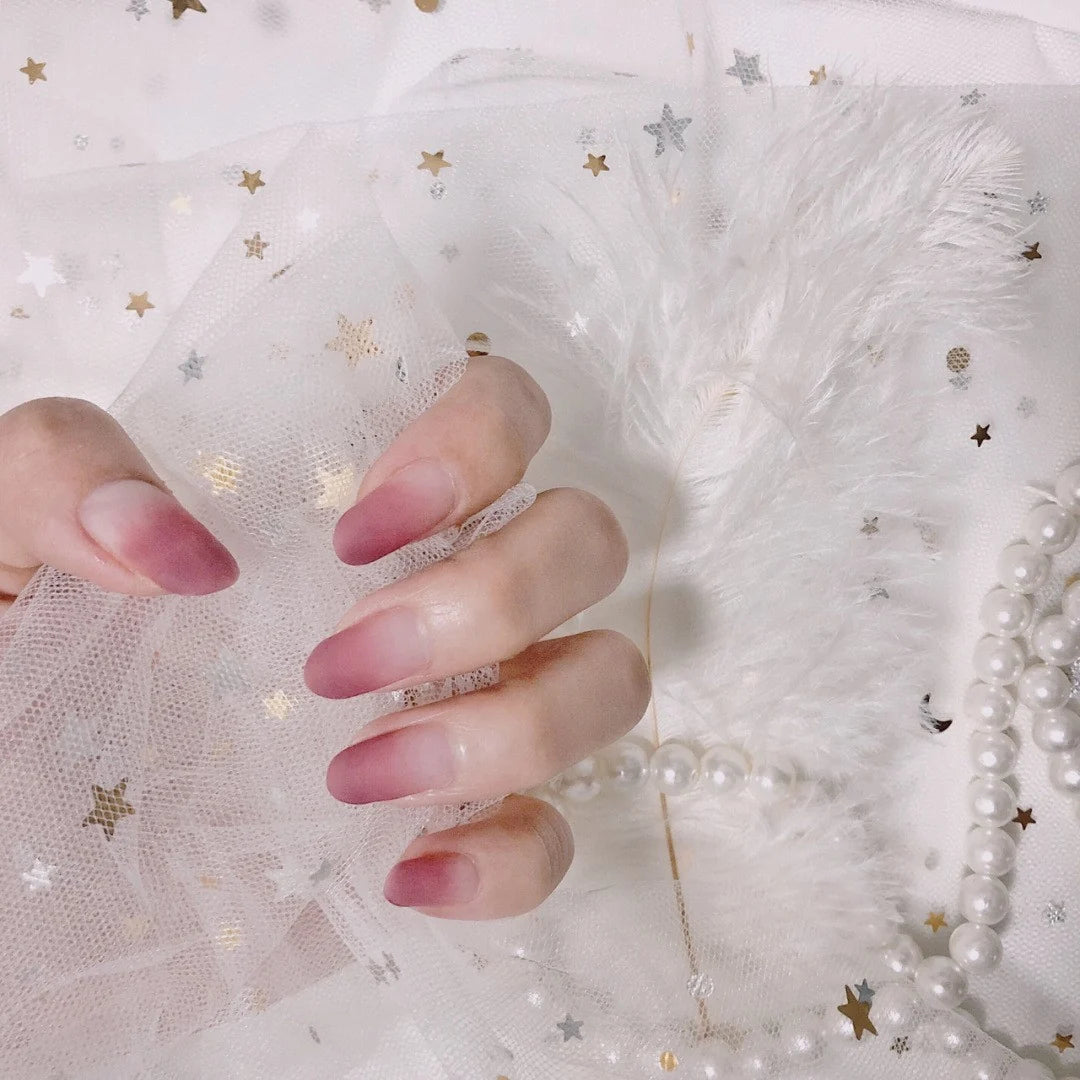 Press-On Nails Leaf Design Easy-Apply & Reusable