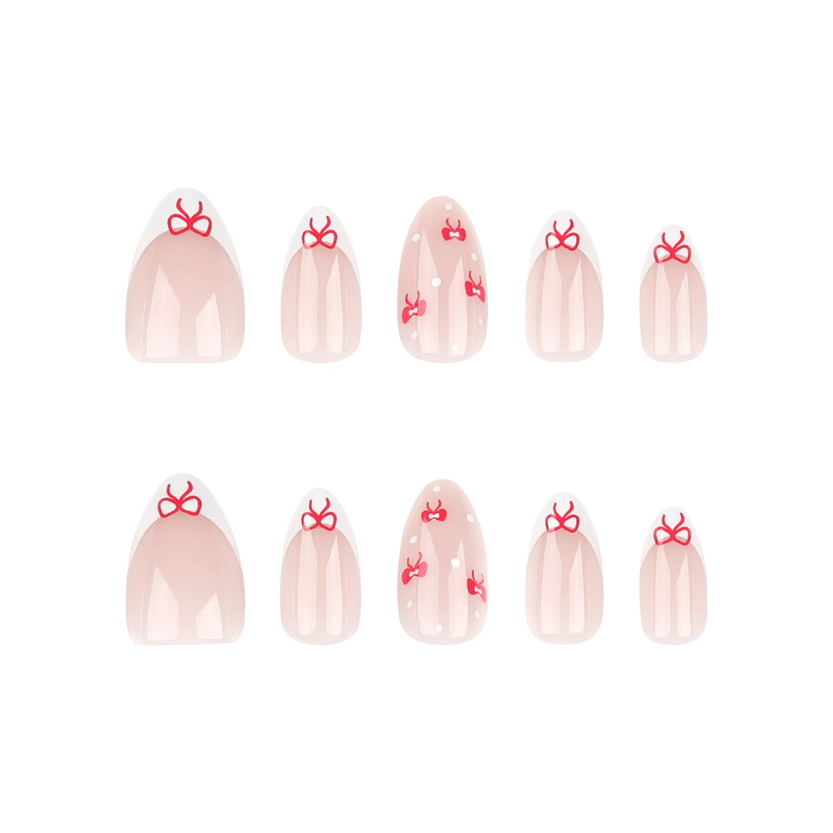Press-On Nails Leaf Design Easy-Apply & Reusable