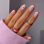 Press-On Nails Leaf Design Easy-Apply & Reusable