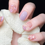 Press-On Nails Leaf Design Easy-Apply & Reusable