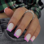 Press-On Nails Leaf Design Easy-Apply & Reusable