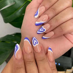 Press-On Nails Leaf Design Easy-Apply & Reusable