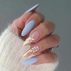 Press-On Nails Leaf Design Easy-Apply & Reusable
