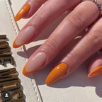 Press-On Nails Leaf Design Easy-Apply & Reusable