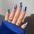 Press-On Nails Leaf Design Easy-Apply & Reusable