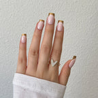 Press-On Nails Leaf Design Easy-Apply & Reusable