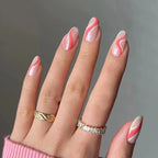 Press-On Nails Leaf Design Easy-Apply & Reusable