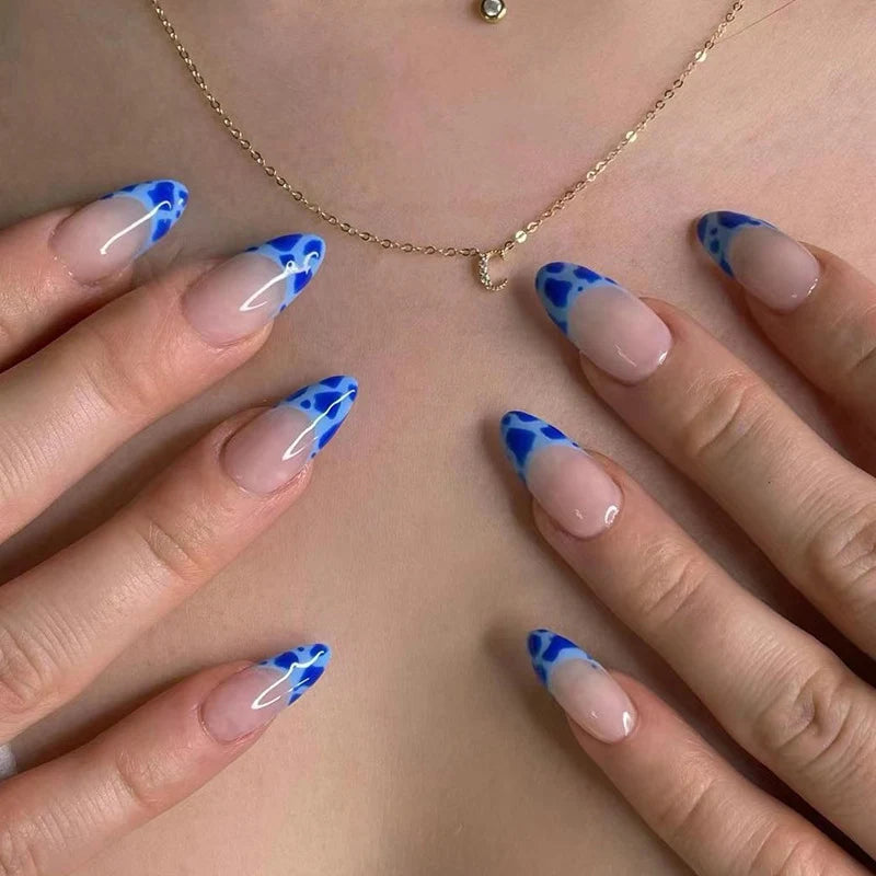 Press-On Nails Leaf Design Easy-Apply & Reusable