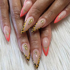 Press-On Nails Leaf Design Easy-Apply & Reusable