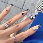 Press-On Nails Leaf Design Easy-Apply & Reusable