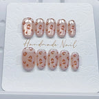 Press-On Nails Leopard Cat Eye No Glue