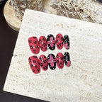 Press-On Nails Leopard Print & Floral Short Oval
