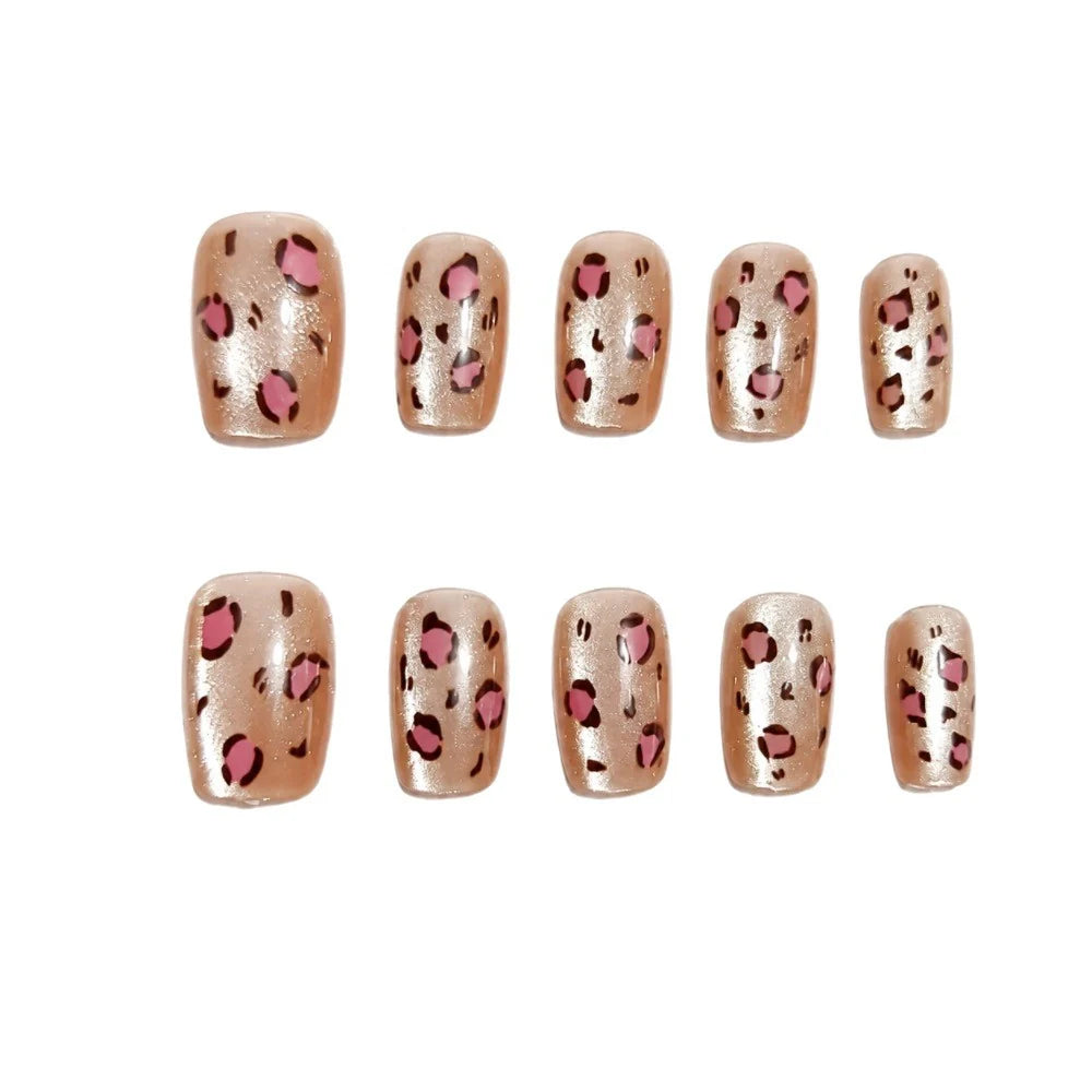Press-On Nails Leopard Print & Gel-Look Peel-And-Stick