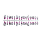 Press-On Nails Leopard Print Pink Gradient Easy Application