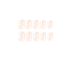 Press-On Nails Light Blue Heart Motif Comfortable Fit
