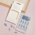 Press-On Nails Light Blue Natural-Look Set of 30