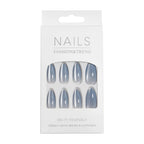 Press-On Nails Light Blue Natural-Look Set of 30