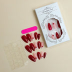 Press-On Nails Light Blue Star Design Includes Glue