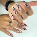Press-On Nails Light Green Durable Gentle On Skin