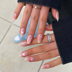 Press-On Nails Long Almond Pink Gradient Peel & Stick