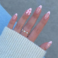 Press-On Nails Long Almond Pink Gradient Peel & Stick