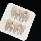 Press-On Nails Long Floral Peel-And-Stick