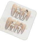 Press-On Nails Long Floral Peel-And-Stick