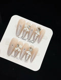 Press-On Nails Long Floral Peel-And-Stick
