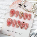 Press-On Nails Long-Lasting Floral Design Multi-Size