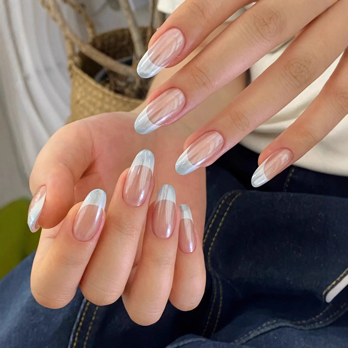 Press-On Nails Long Stiletto Adhesive Tabs & Reusable
