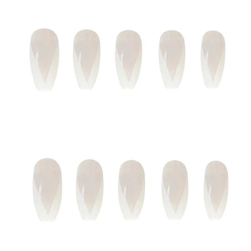 Press-On Nails Long Stiletto Glossy Glue-On