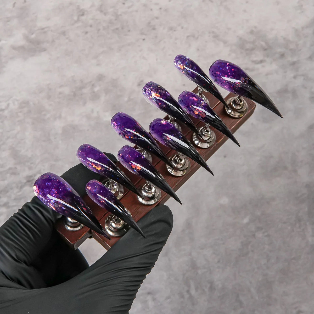 Press-On Nails Long Stiletto Glossy Peel & Stick