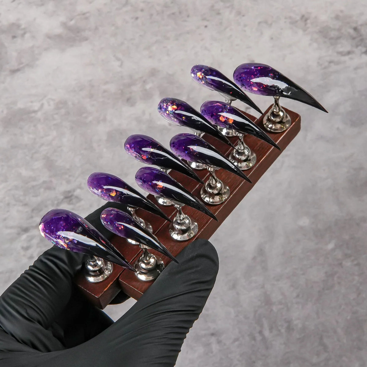Press-On Nails Long Stiletto Glossy Peel & Stick