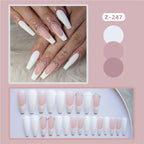 Press-On Nails Long Stiletto Rhinestone Accents 24-Piece Set