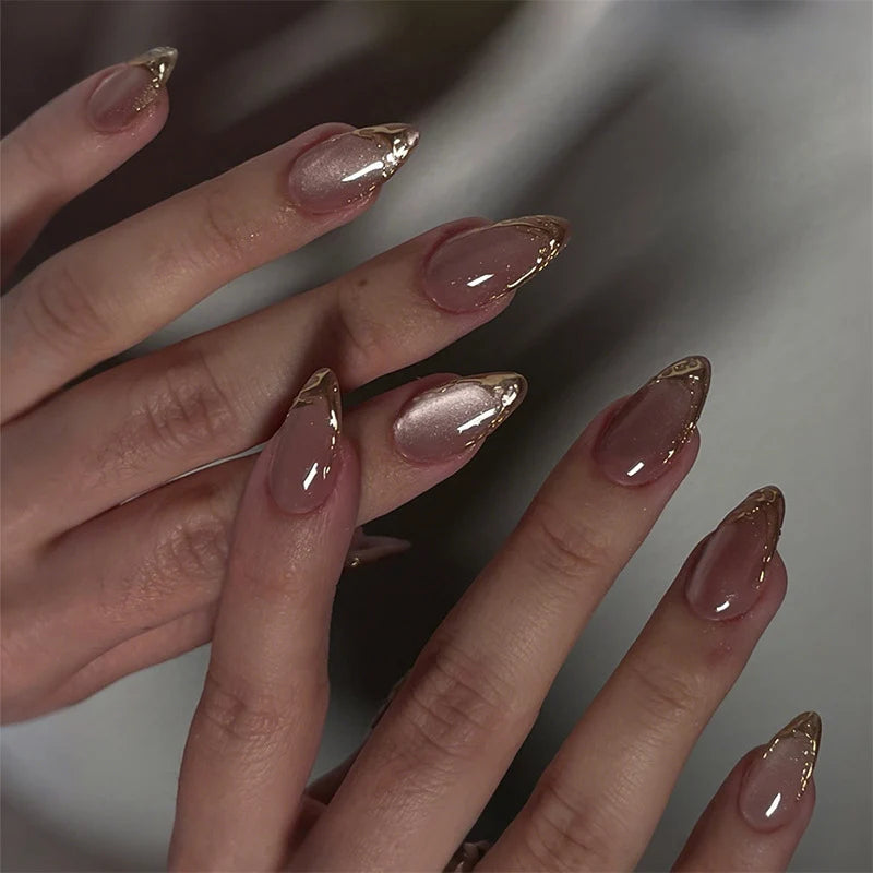 Press-On Nails Marble Effect Reusable & Long-Lasting