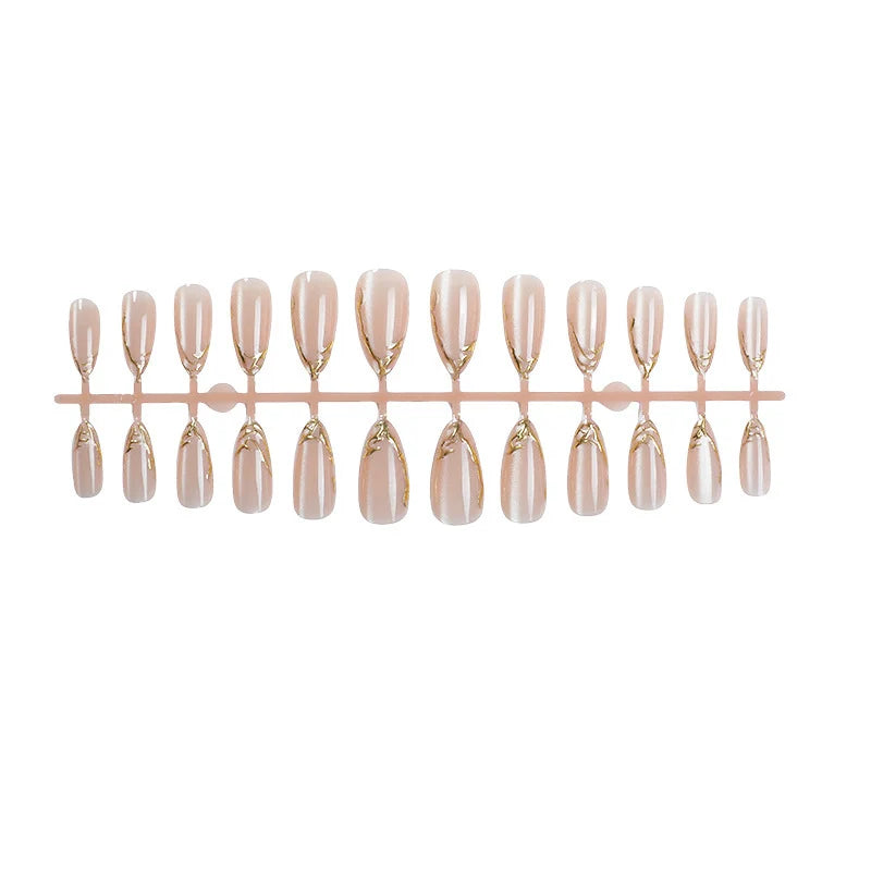 Press-On Nails Marble Effect Reusable & Long-Lasting