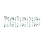 Press-On Nails Marble With Gold Accents & Self-Adhesive