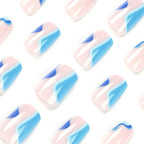 Press-On Nails Maritime Wave Durable & Skin-Friendly