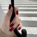 Press-On Nails Matte Finish Pearl Accent Peel & Stick
