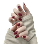 Press-On Nails Matte Finish Pearl Accent Peel & Stick