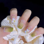 Press-On Nails Matte Floral Peel & Stick