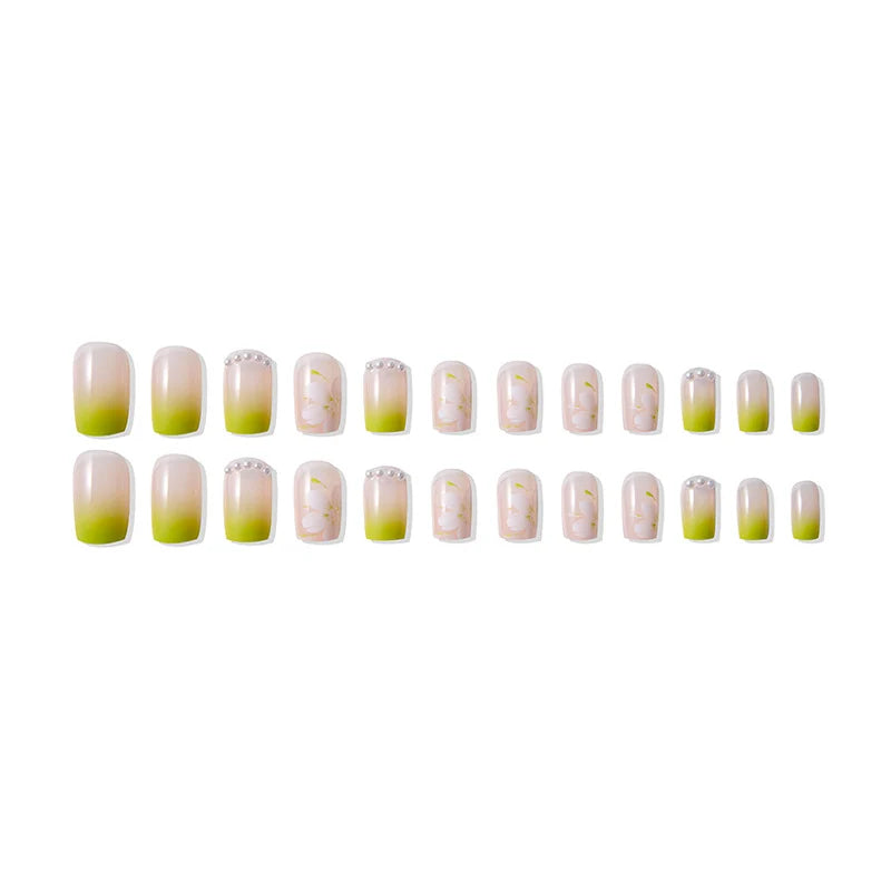 Press-On Nails Matte Floral Peel & Stick